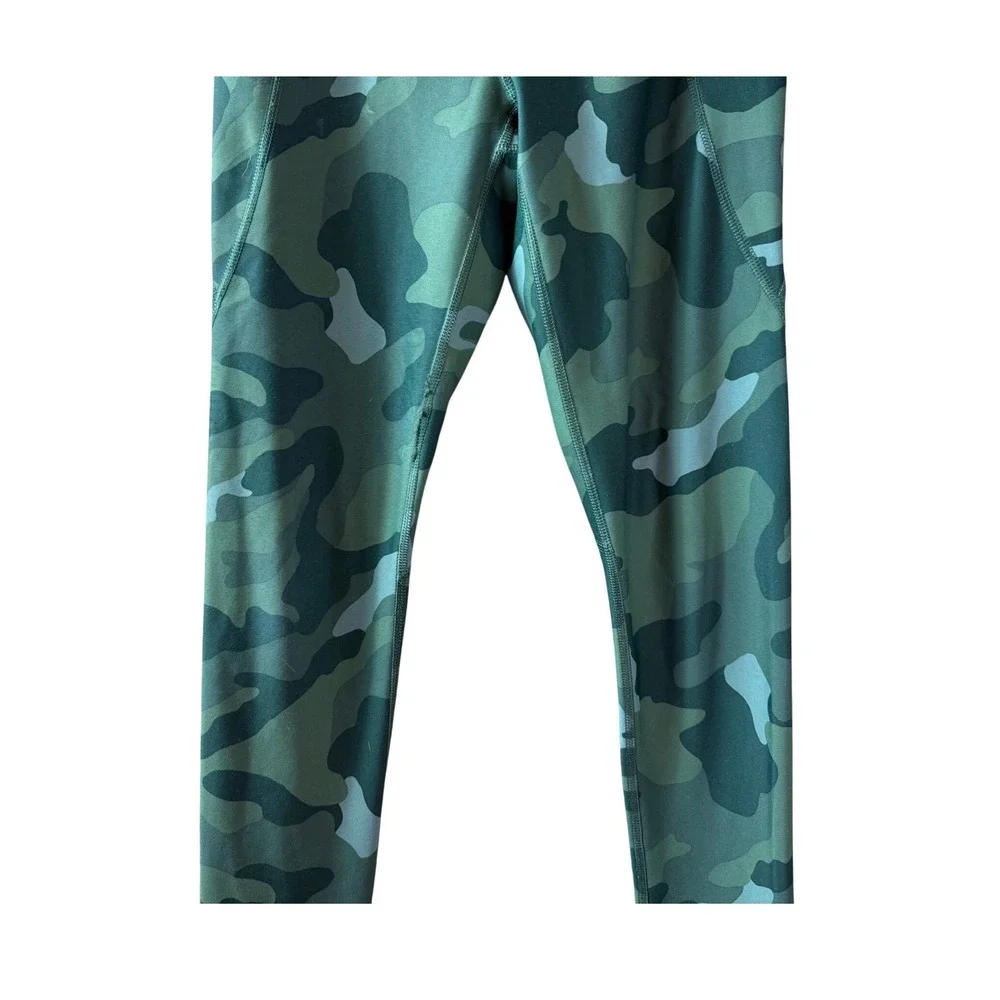 Old Navy Active Powersoft‎ Girls XL 14-16 Green Camo High Rise Leggings